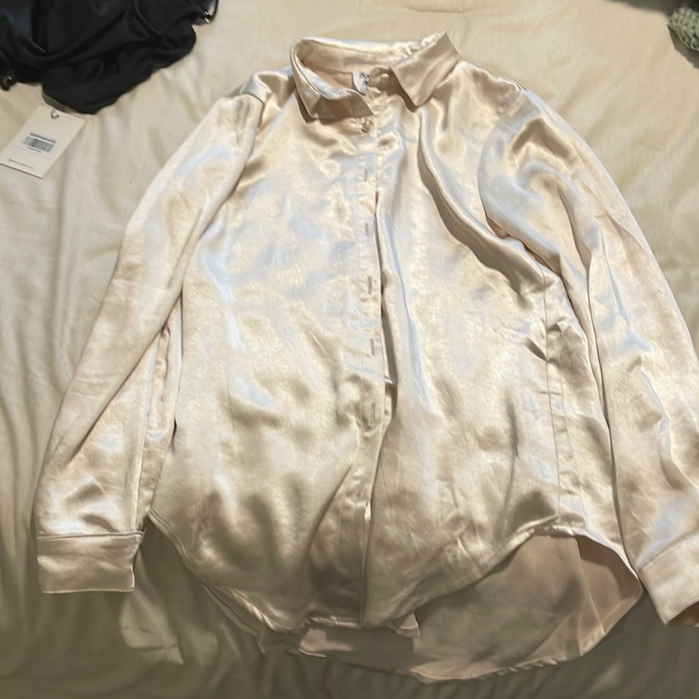 Princess Polly Oversized Satin Shirt